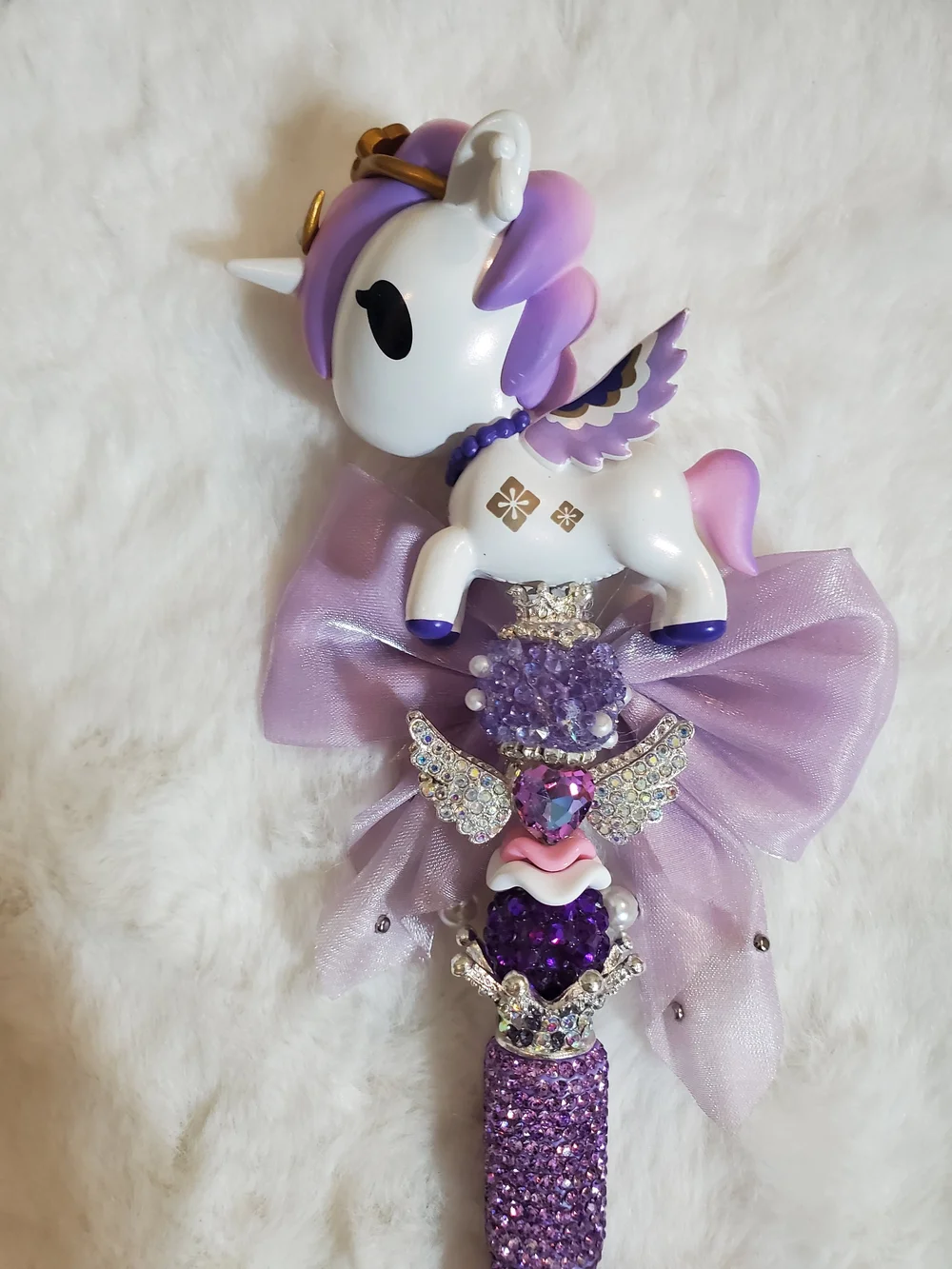 Lavender Tokidoki Unicorn Beaded Pen - Sparkle Topper
